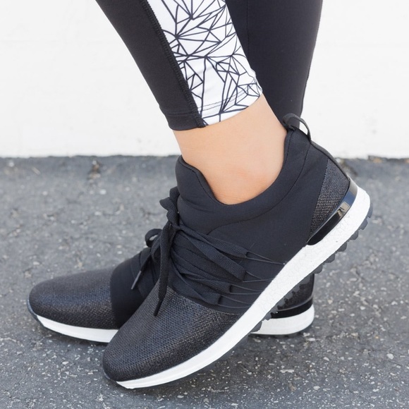 BLACK LACE UP SNEAKERS - Picture 7 of 8